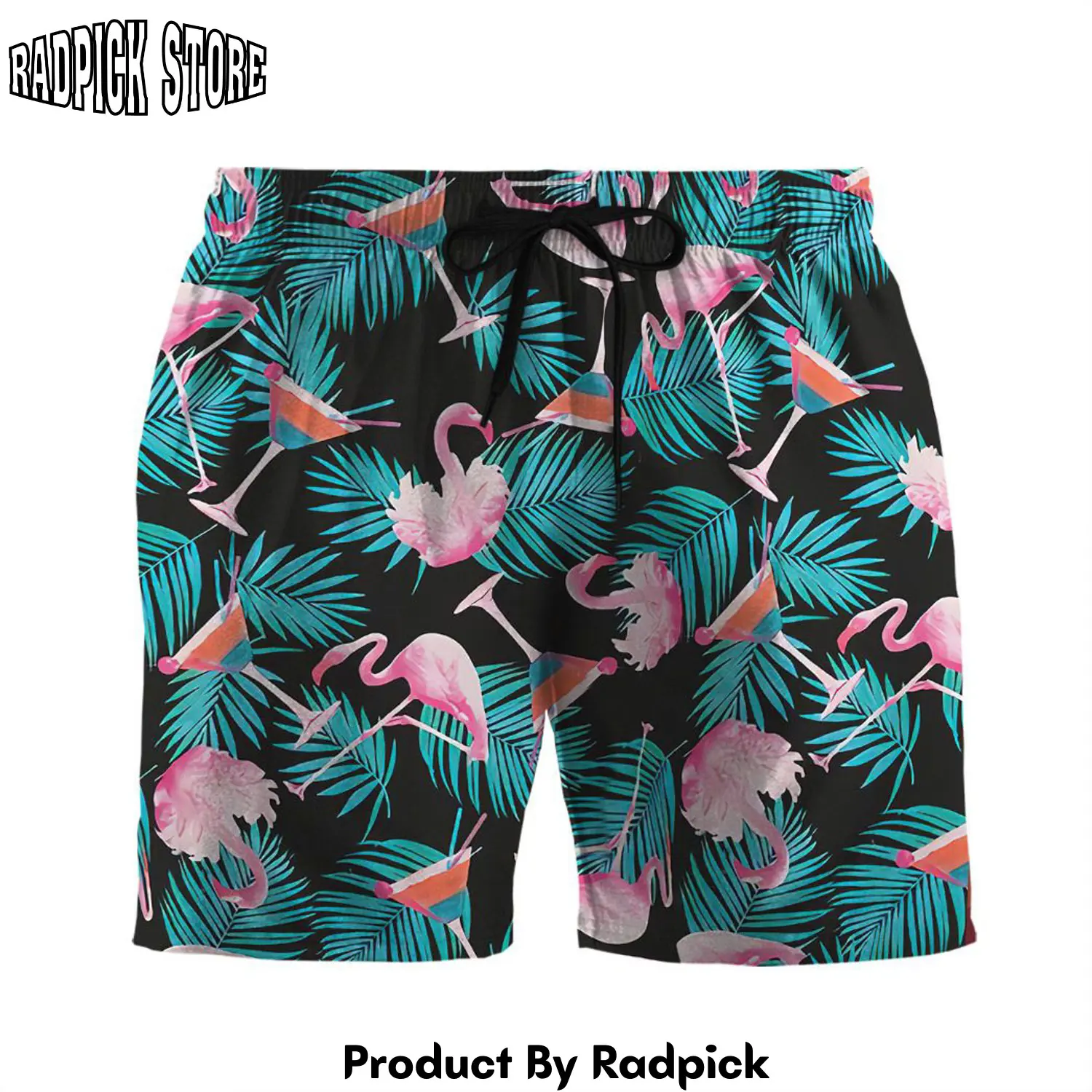Radpick 3d martini flamingo shorts rp631788